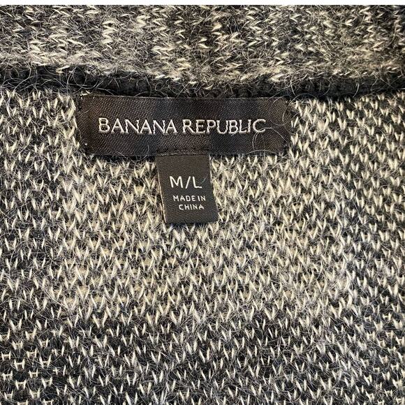 Banana Republic Cotton/Wool Buffalo Check Pockets Soft Cozy Vest Women M/L Black - Picture 5 of 6